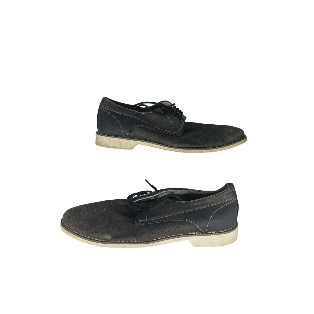 Madden M-Facet Oxford Shoes 8.5 Grey Black Textile Lace Up Casual Derby